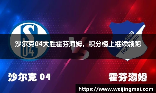 沙尔克04大胜霍芬海姆，积分榜上继续领跑